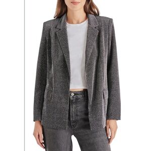 STEVE MADDEN Payton Metallic Open Front Blazer Size XS